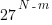 27^{N-m}